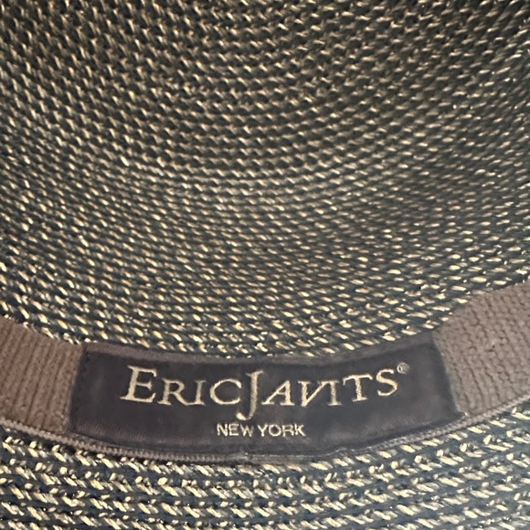 Eric Javits Woven Tan and Black Hat